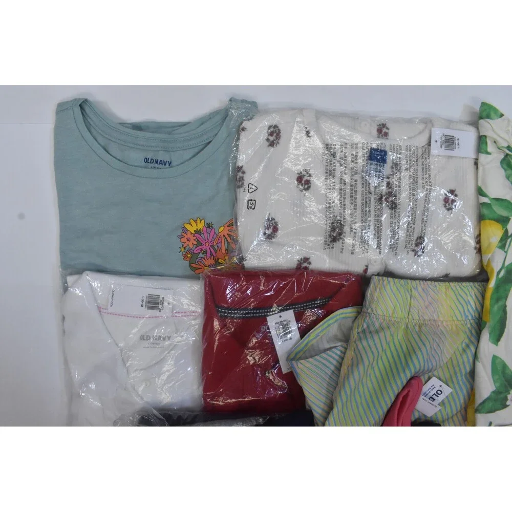 Old Navy Bulk Lot Of 10 Girls Size Large 10/12 Mixed Season Tops Bottoms Shorts